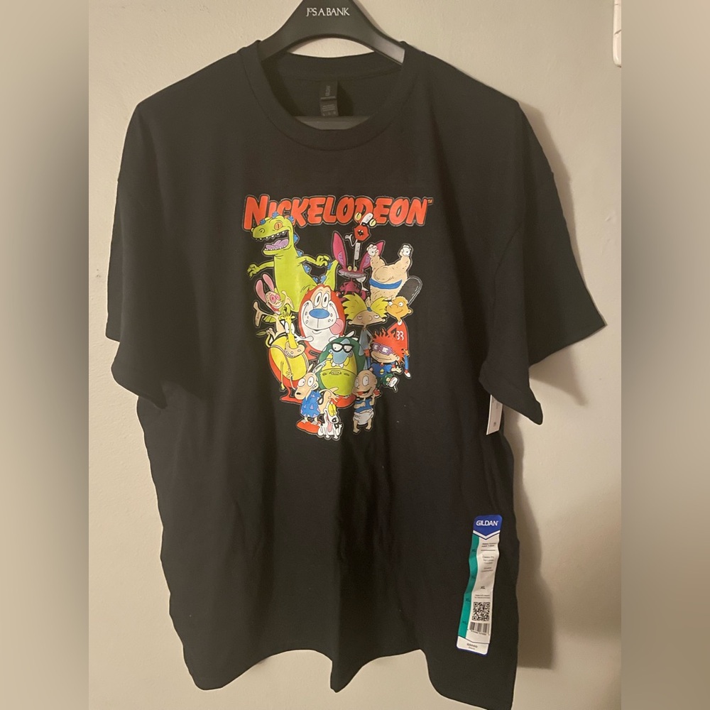 Custom made Nickelodeon Black Graphic T-Shirt